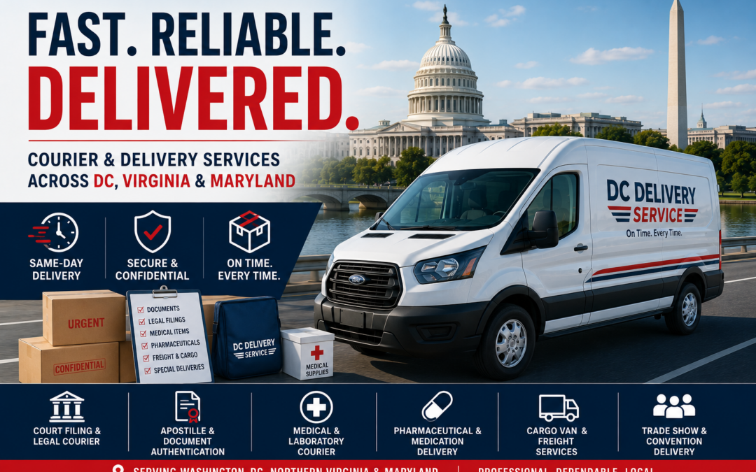 Fast, Reliable Courier & Delivery Services Across DC, Virginia, and Maryland